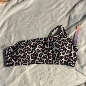 Molybell One-Shoulder Leopard Print Bikini Top